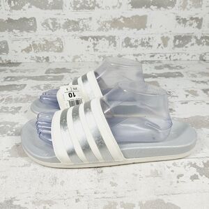 NEW Adidas Adilette White Gray Summer Slide Sandals H280